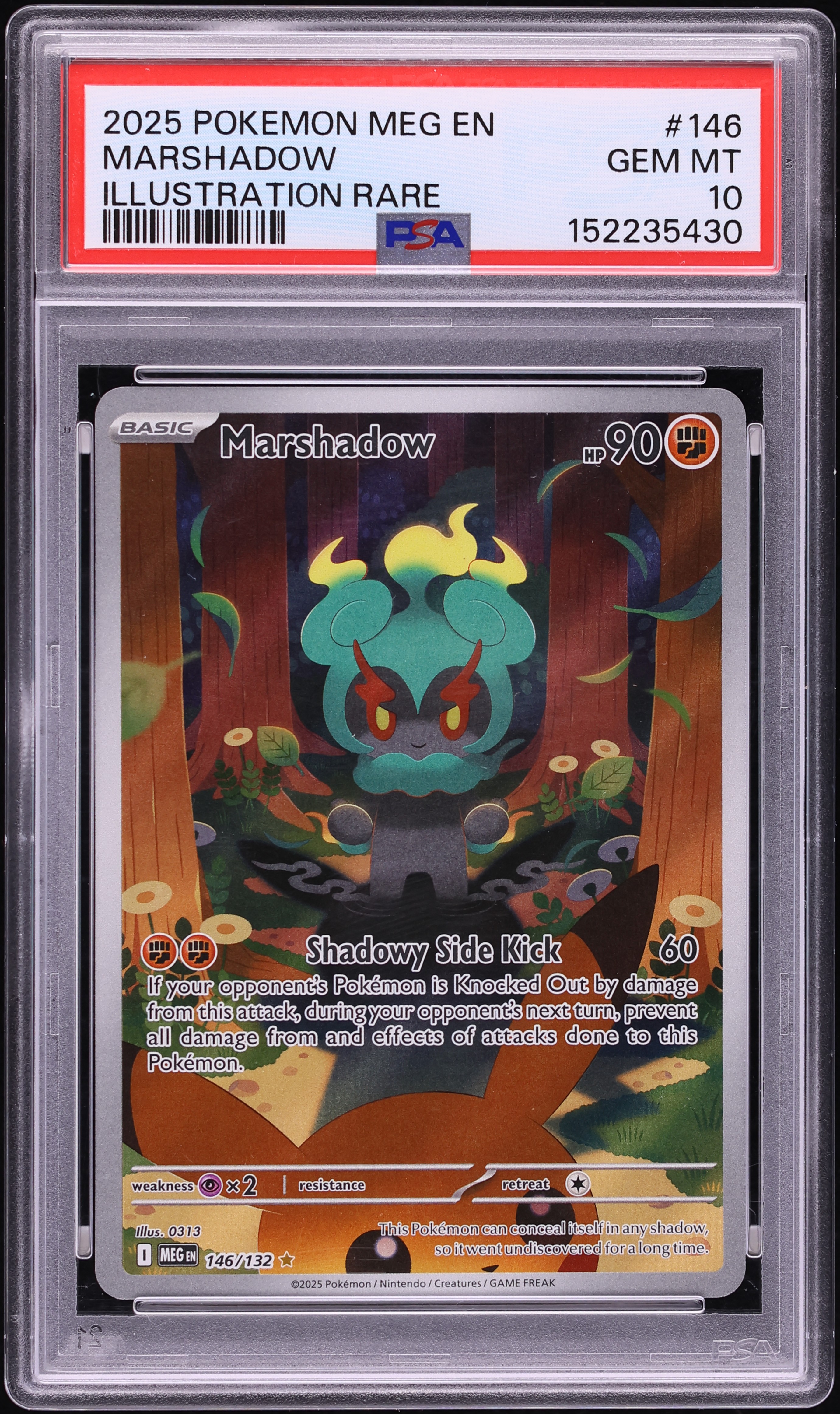 2025 Pokemon Mega Evolution IR Marshadow #146 PSA 10 GEM MINT
