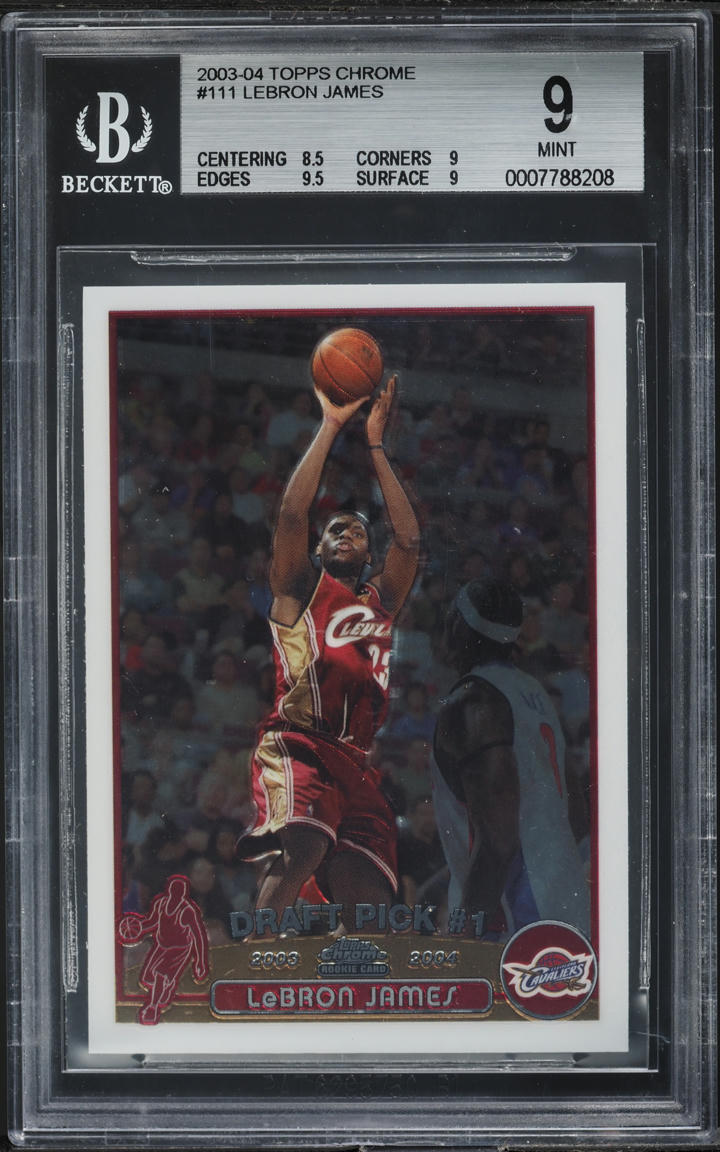 2003 Topps Chrome LeBron James ROOKIE #111 BGS 9 MINT