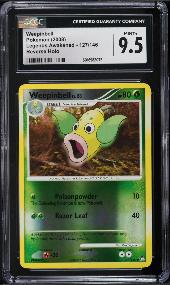 2008 Pokemon DP Legends Awakened Reverse Holo Weepinbell #127 CGC 9.5 MINT+