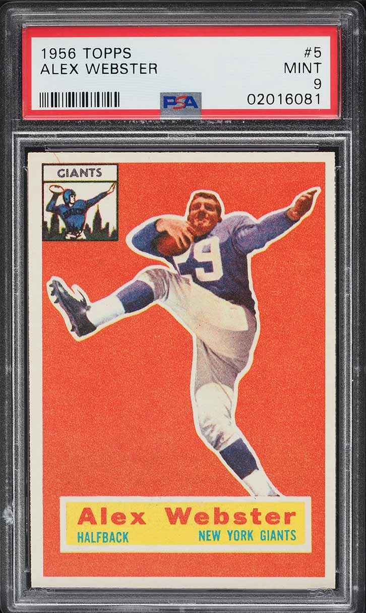 1956 Topps Alex Webster #5 PSA 9 MINT