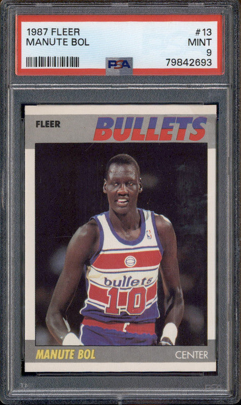 1987 Fleer #13 Manute Bol PSA 9