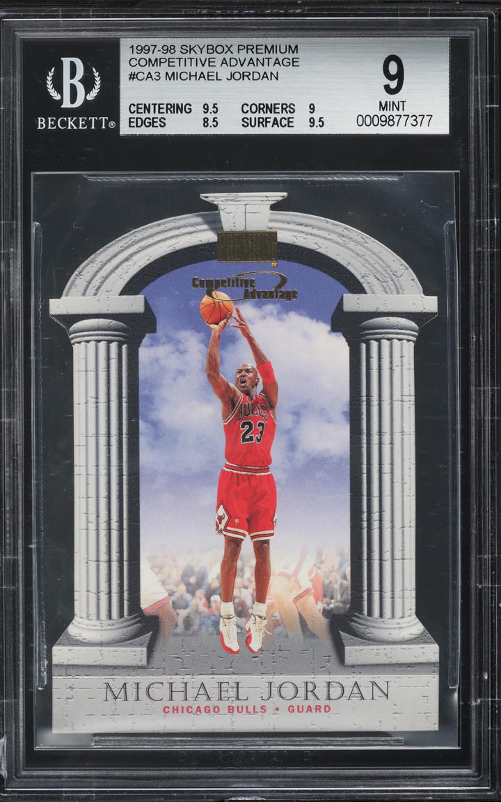 1997 Skybox Premium Competitive Advantage Die-Cut Michael Jordan #CA3 BGS 9 MINT