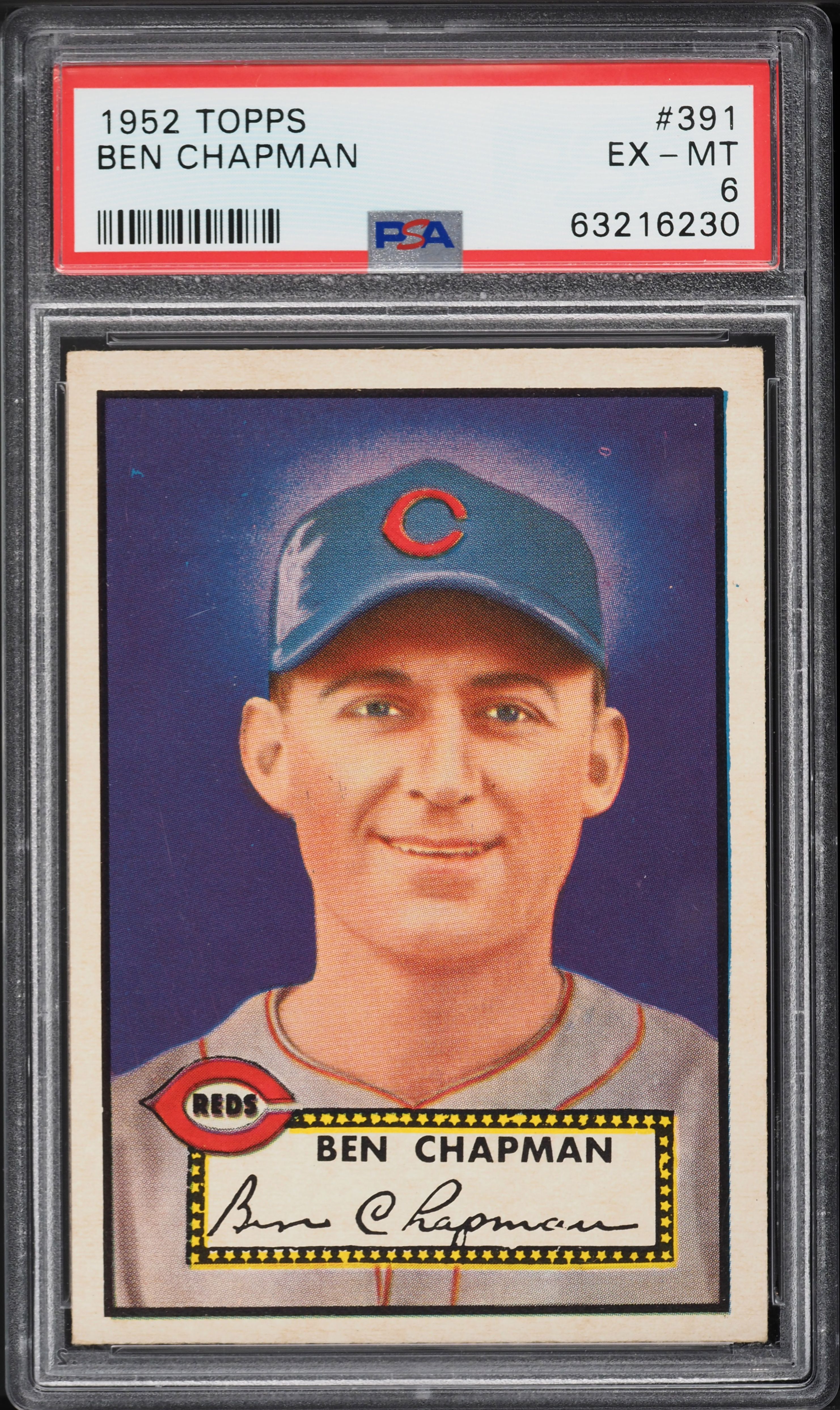 1952 Topps Ben Chapman #391 PSA 6 EXMT