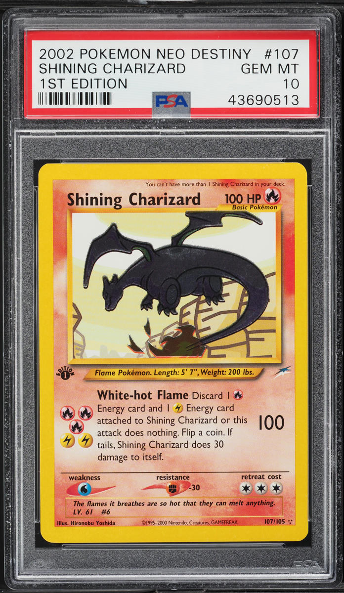 2002 Pokemon Neo Destiny 1st Edition Shining Charizard #107 PSA 10 GEM MINT