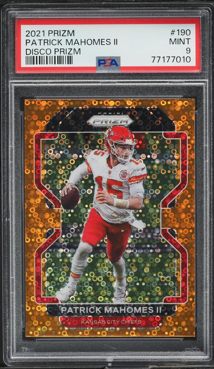 2021 Panini Prizm Disco Patrick Mahomes II #190 PSA 9 MINT
