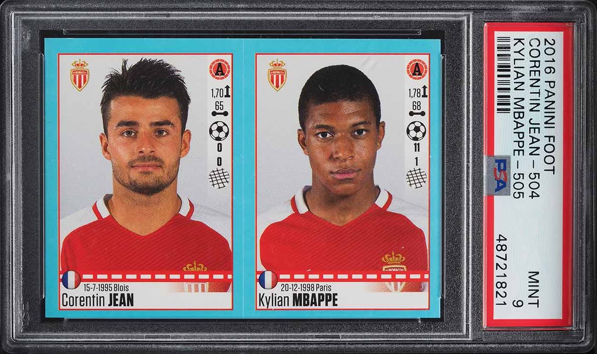 2016 Panini Foot Kylian Mbappe ROOKIE #504/505 PSA 9 MINT