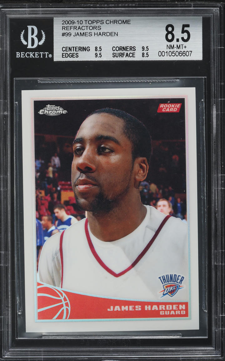2009 Topps Chrome Refractor James Harden ROOKIE /500 #99 BGS 8.5 NM-MT+