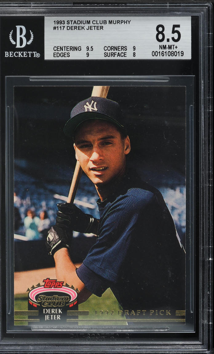 1993 Stadium Club Murphy Derek Jeter ROOKIE #117 BGS 8.5 NM-MT+