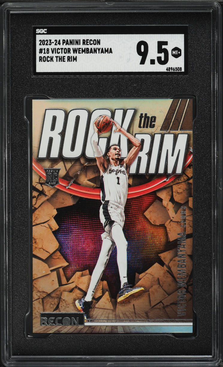 2023 Panini Recon Rock The Rim Victor Wembanyama ROOKIE #18 SGC 9.5 MINT+