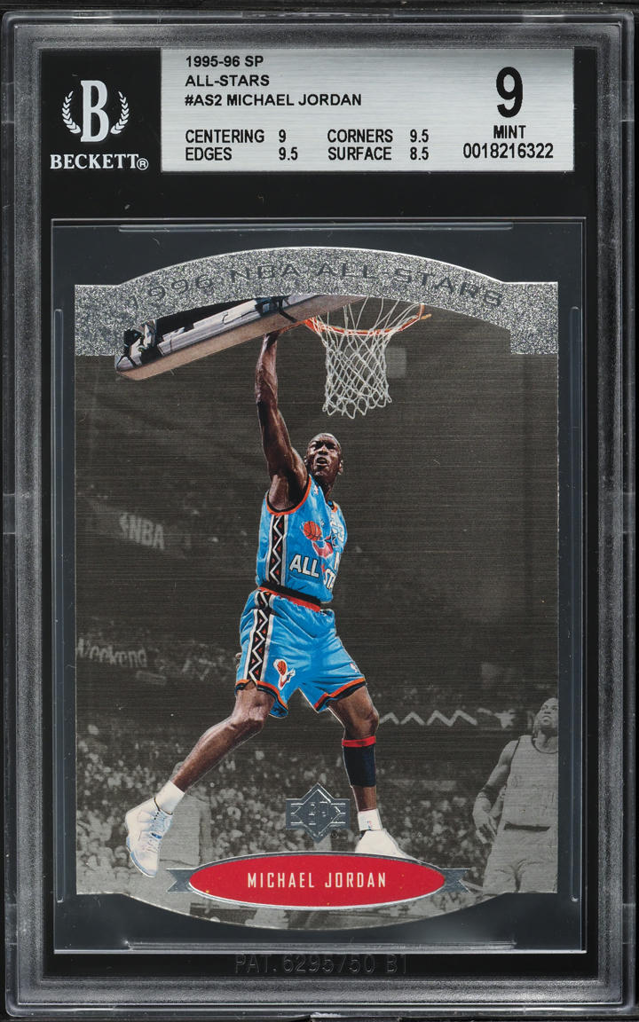 1995 SP All-Stars Die-Cut Michael Jordan #AS2 BGS 9 MINT
