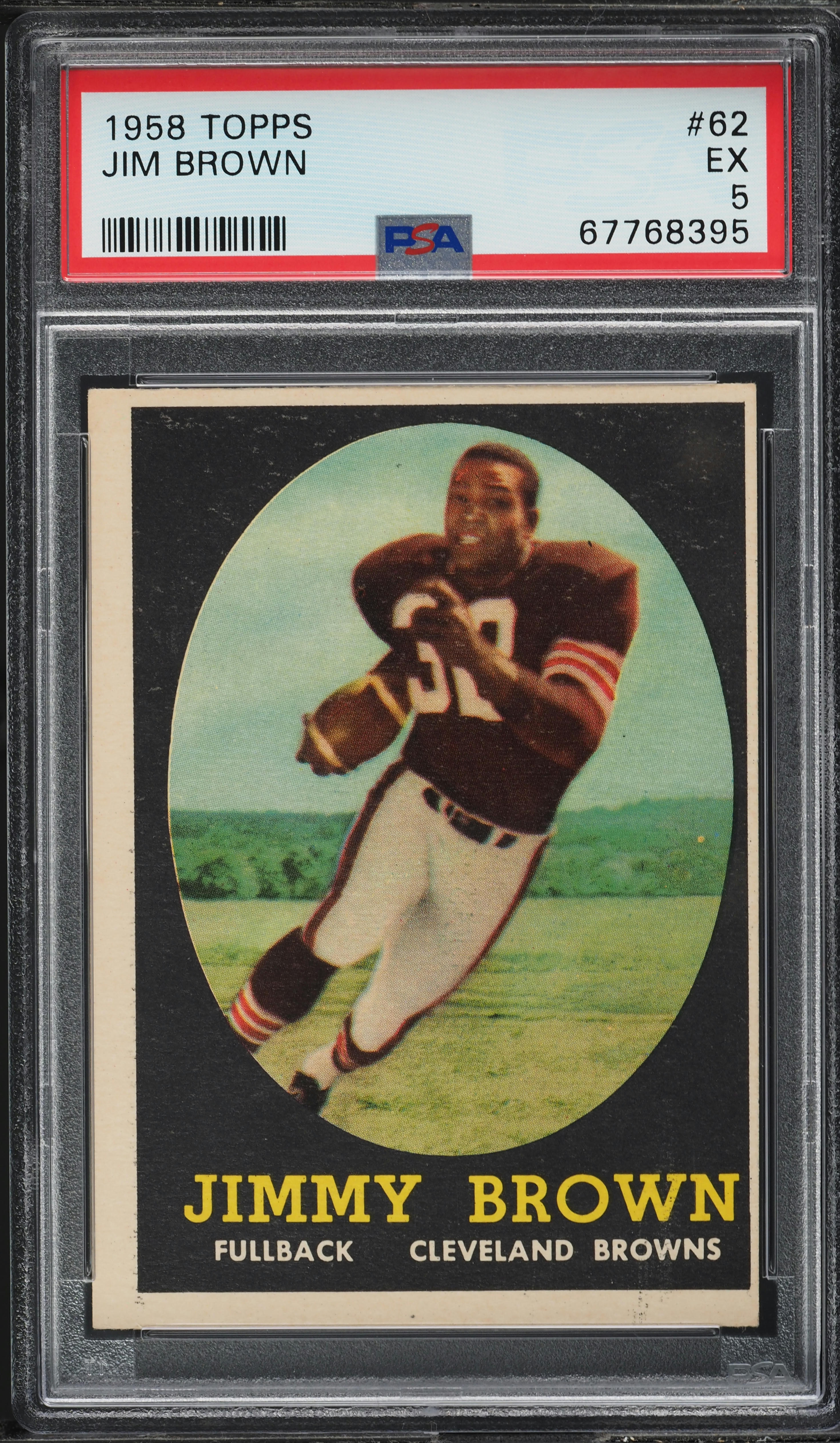 1958 Topps Football Jim Brown ROOKIE #62 PSA 5 EX
