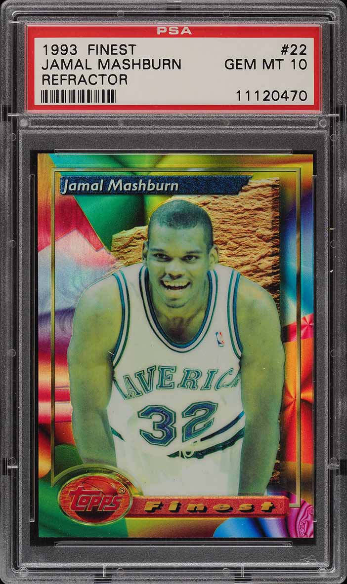 1993 Finest Refractor Jamal Mashburn ROOKIE #22 PSA 10 GEM MINT