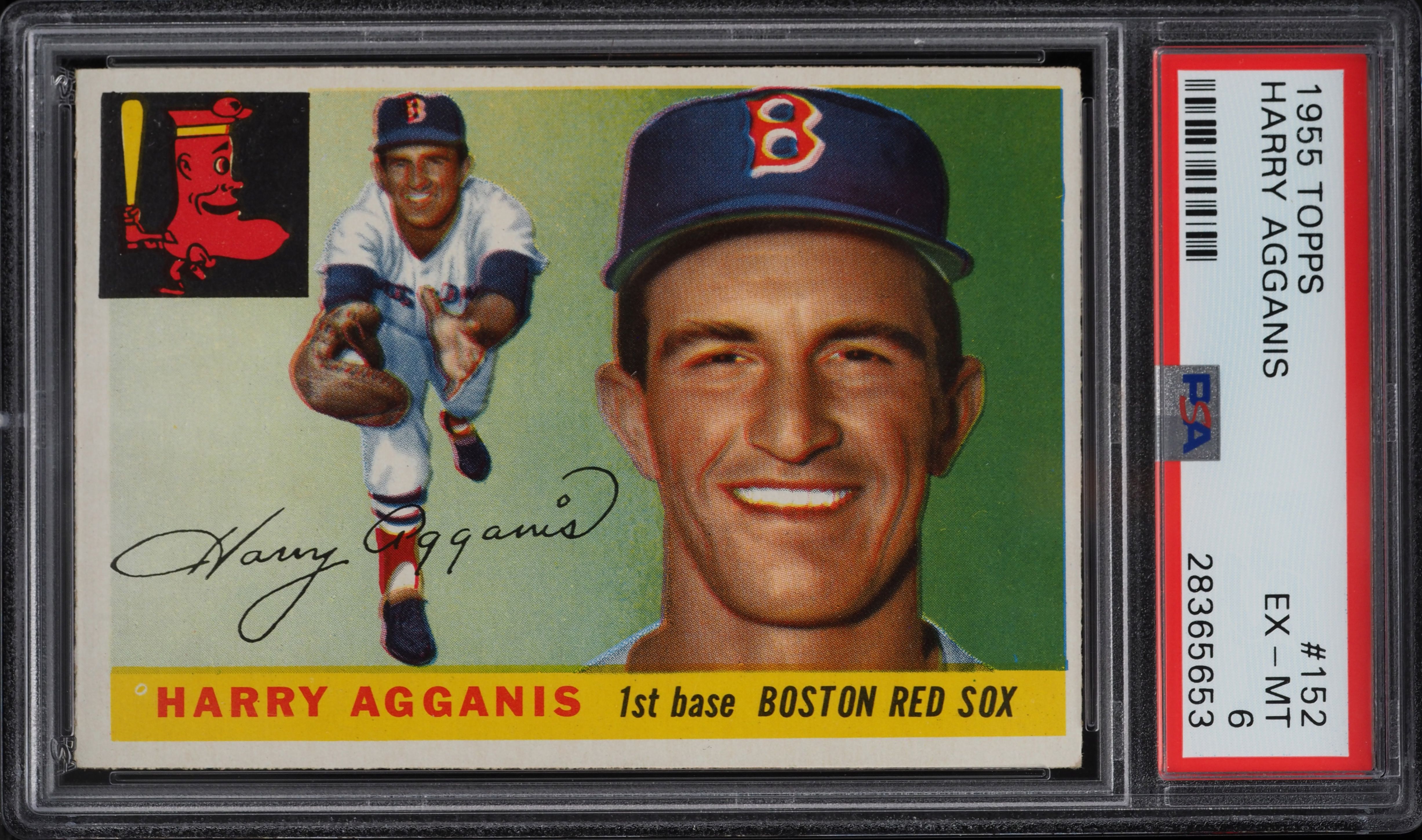 1955 Topps Harry Agganis ROOKIE #152 PSA 6 EXMT