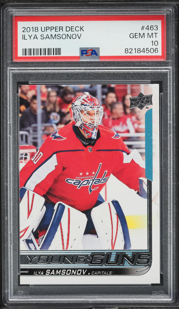 2018 Upper Deck Young Guns Ilya Samsonov ROOKIE #463 PSA 10 GEM MINT