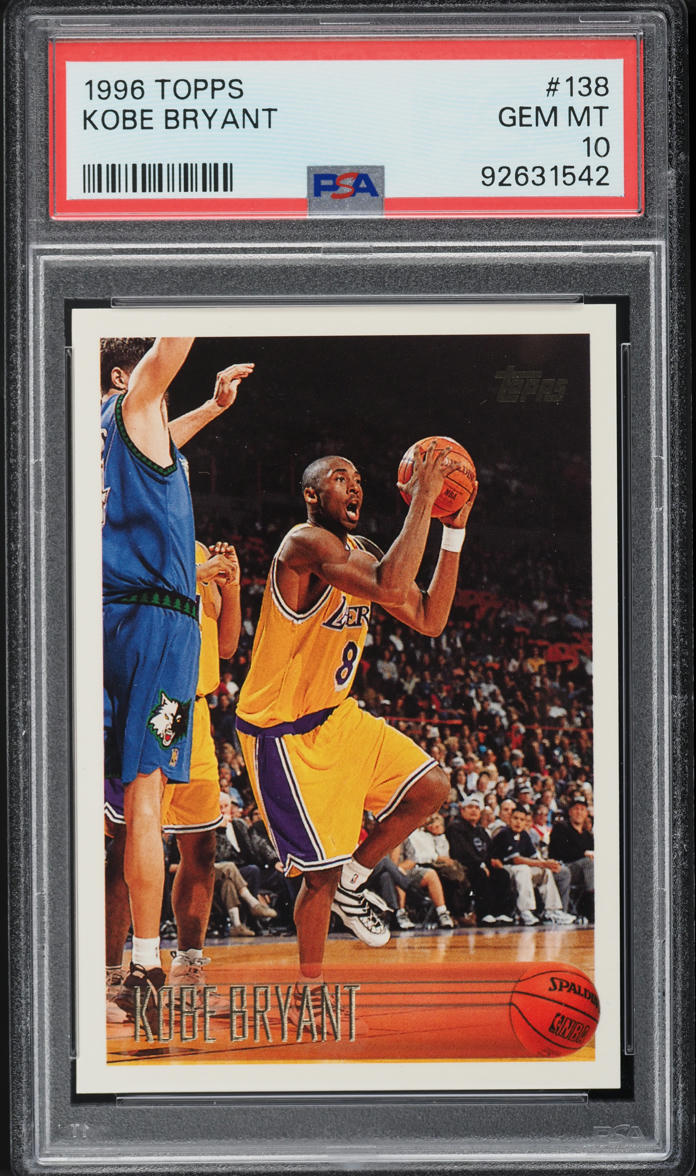 1996 Topps Basketball Kobe Bryant ROOKIE #138 PSA 10 GEM MINT