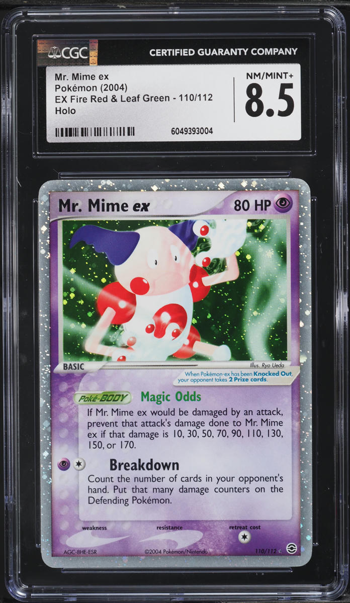 2004 Pokemon EX Fire Red & Leaf Green Holo Mr. Mime ex #110 CGC 8.5 NM-MT+