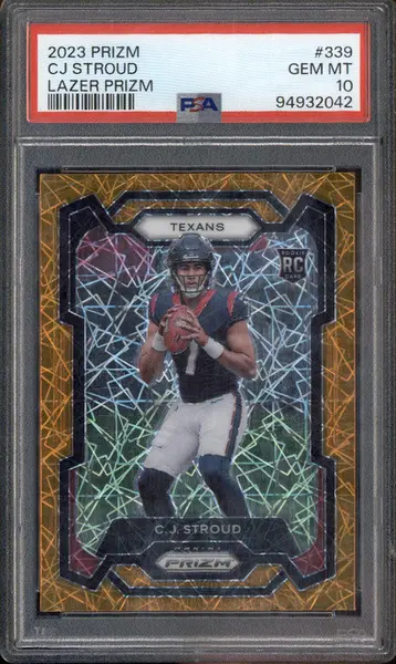 2023 Panini Prizm Lazer Prizm #339 C.J. Stroud RC PSA 10