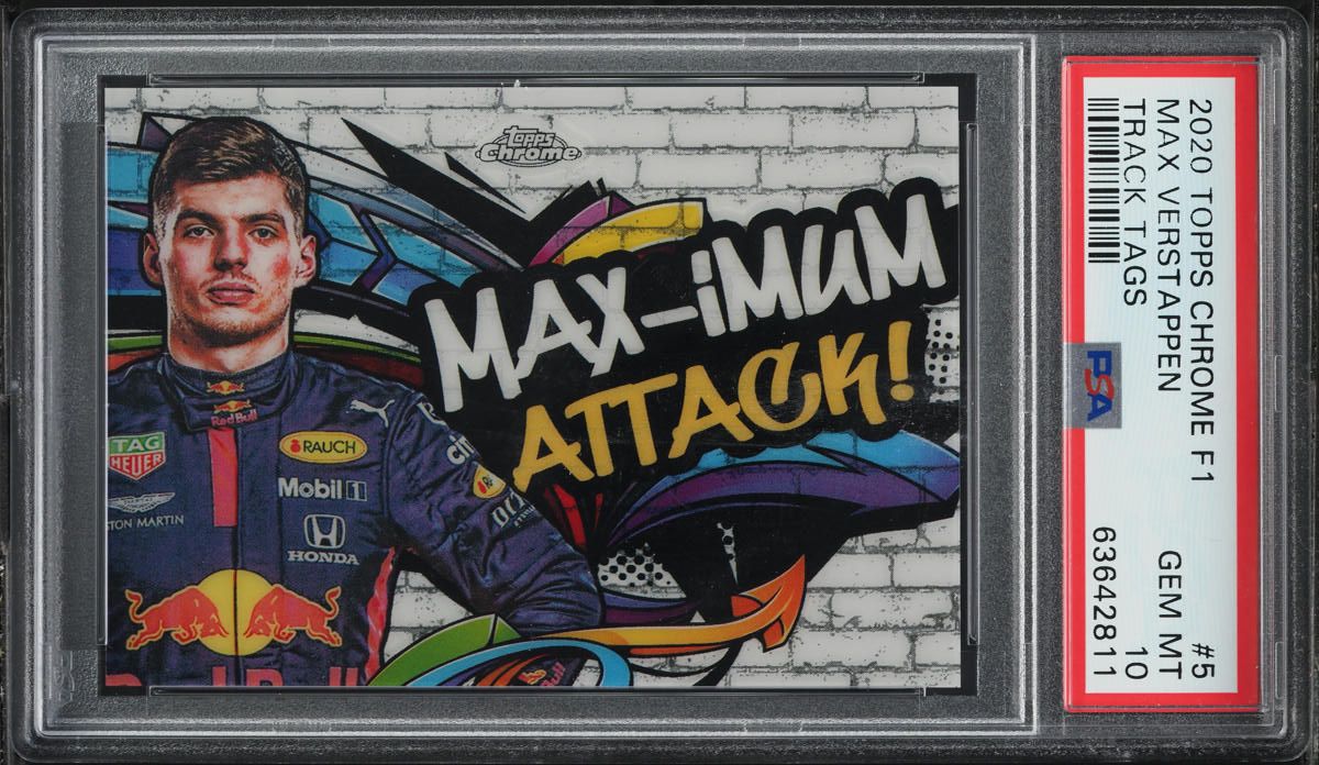 2020 Topps Chrome Formula 1 F1 Track Tags Max Verstappen #TT-5 PSA 10 GEM MINT