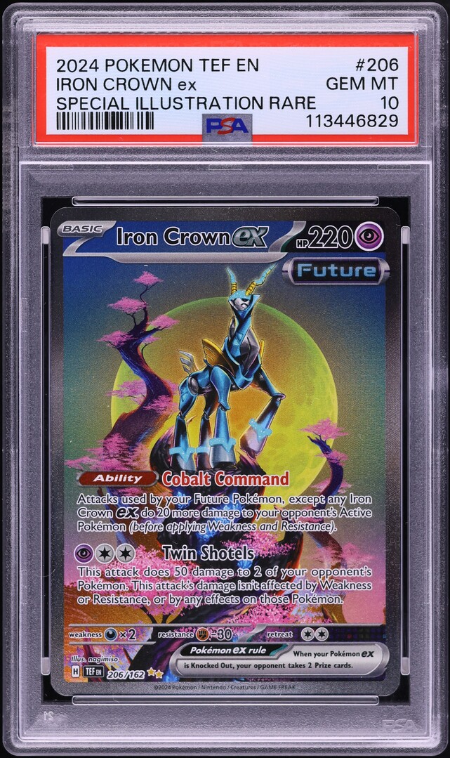 2024 Pokemon Scarlet & Violet Temporal Forces SIR Iron Crown ex #206 PSA 10 GEM MINT