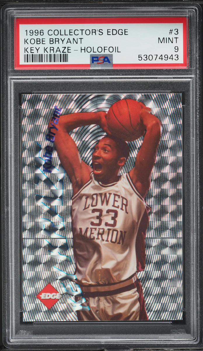 1996 Collector's Edge Key Kraze Holofoil Kobe Bryant ROOKIE /2000 #3 PSA 9 MINT