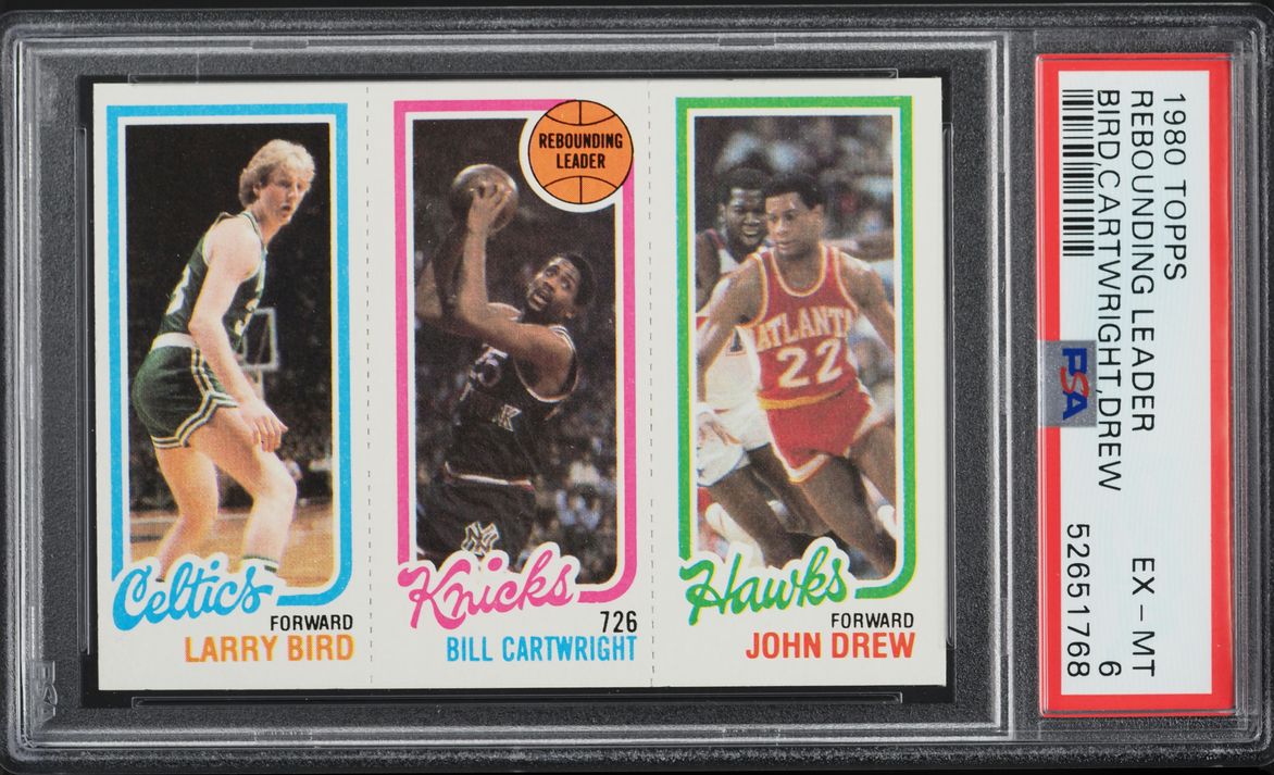 1980 Topps Basketball Rebounding Drew Bill Cartwright Larry Bird LDRS PSA 6 EXMT
