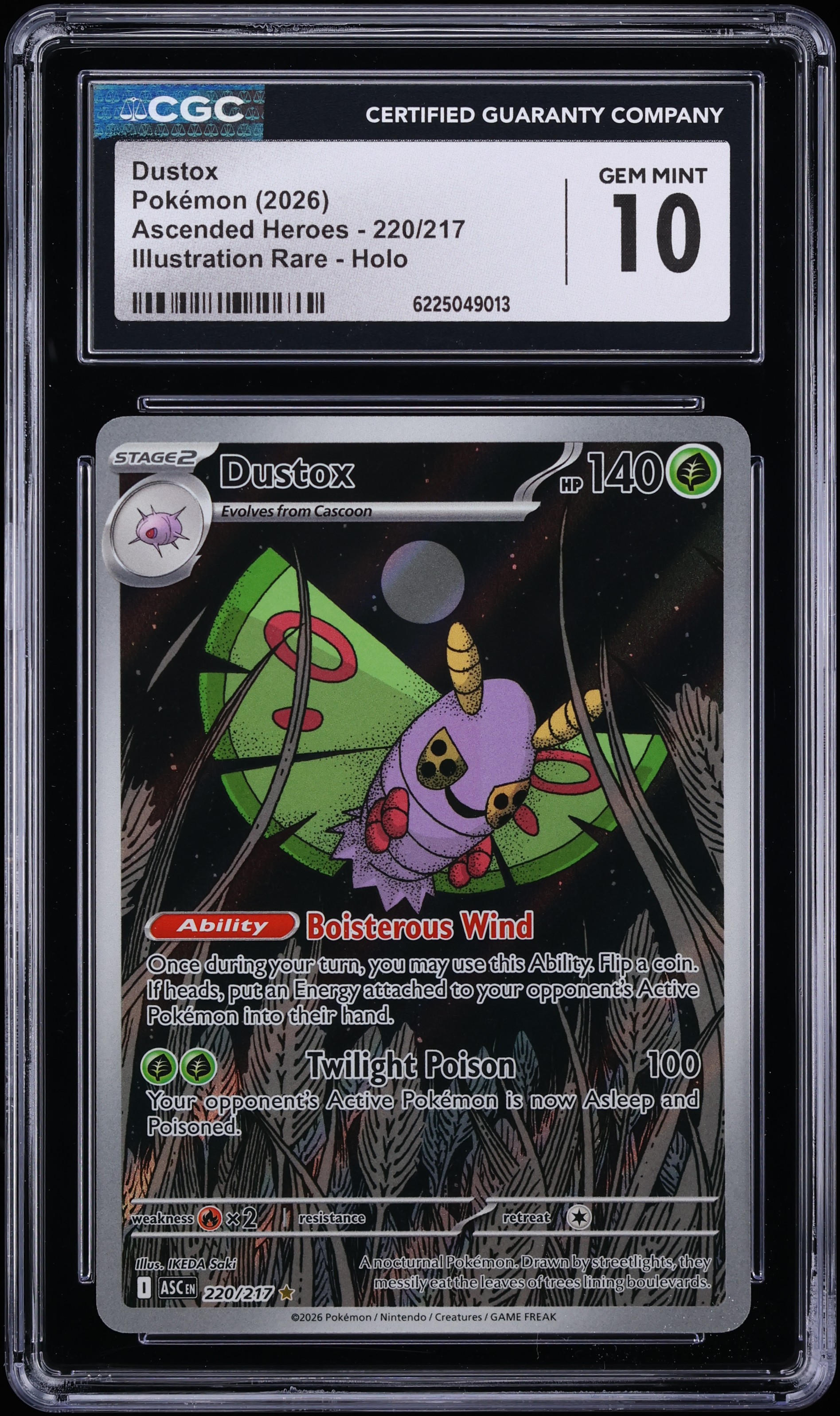 2026 Pokemon Mega Evolution Ascended Heroes IR Dustox #220 CGC 10 GEM MINT