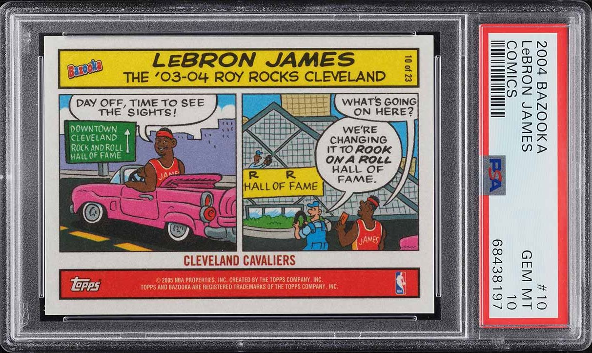 2004 Bazooka Comics LeBron James #10 PSA 10 GEM MINT