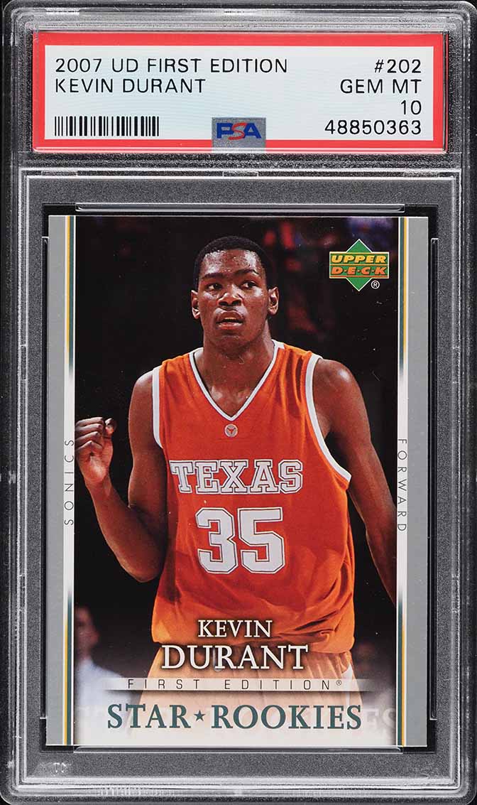 2007 Upper Deck First Edition Kevin Durant ROOKIE #202 PSA 10 GEM MINT