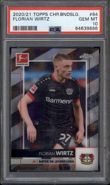 2020 Topps Chrome Bundesliga #64 Florian Wirtz RC PSA 10