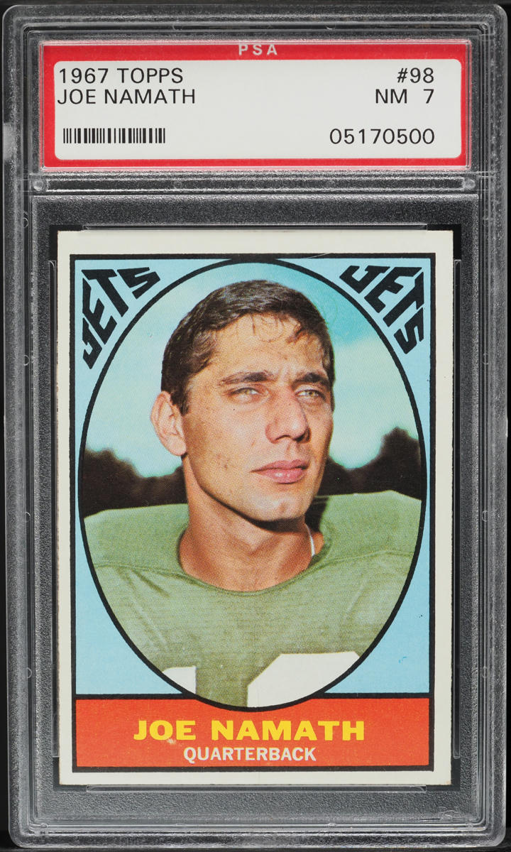 1967 Topps Football Joe Namath #98 PSA 7 NRMT