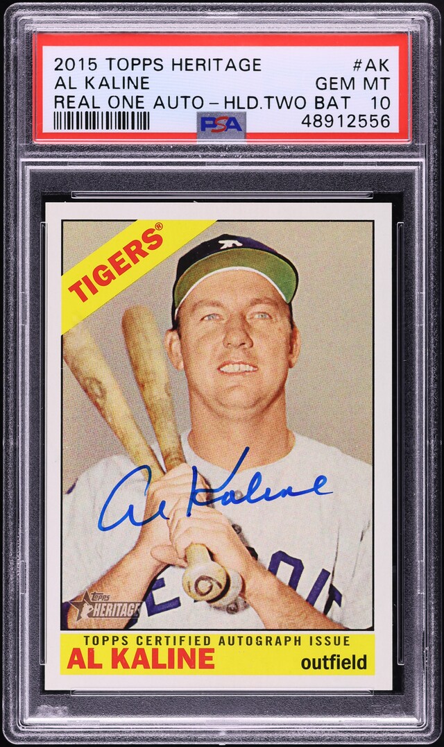 2015 Topps Heritage Real One Al Kaline AUTO #ROAH-AK PSA 10 GEM MINT