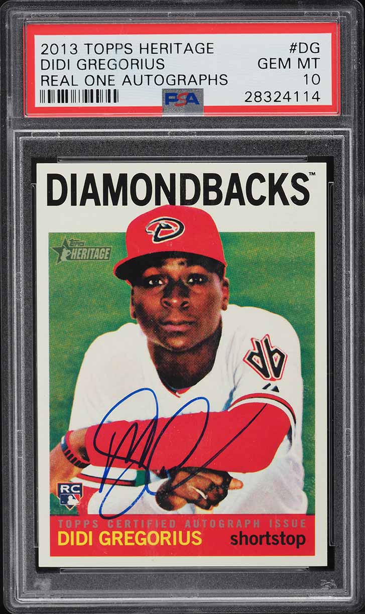2013 Topps Heritage Real One Didi Gregorius ROOKIE AUTO #ROA-DG PSA 10 GEM MINT