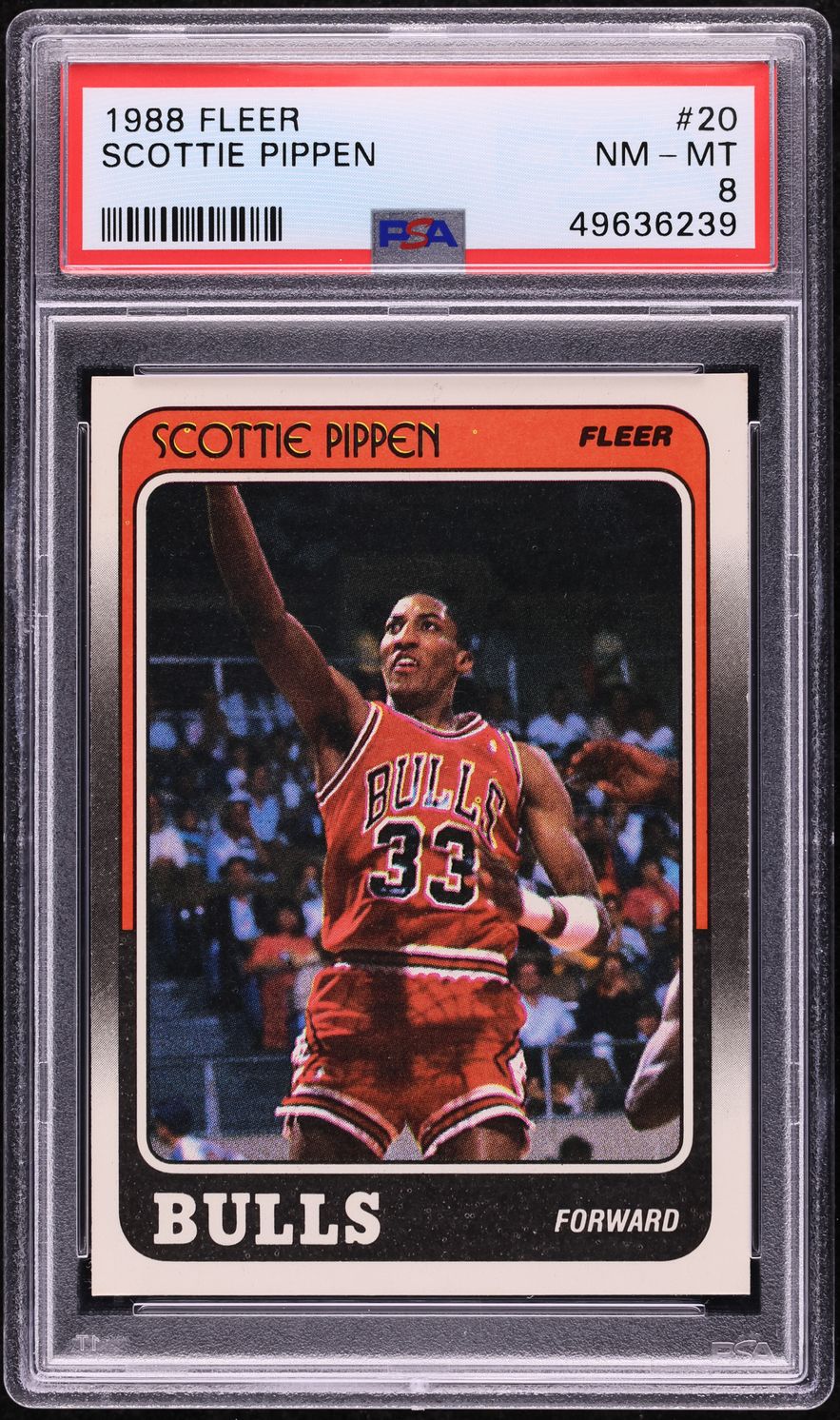 1988 Fleer Basketball Scottie Pippen ROOKIE #20 PSA 8 NM-MT