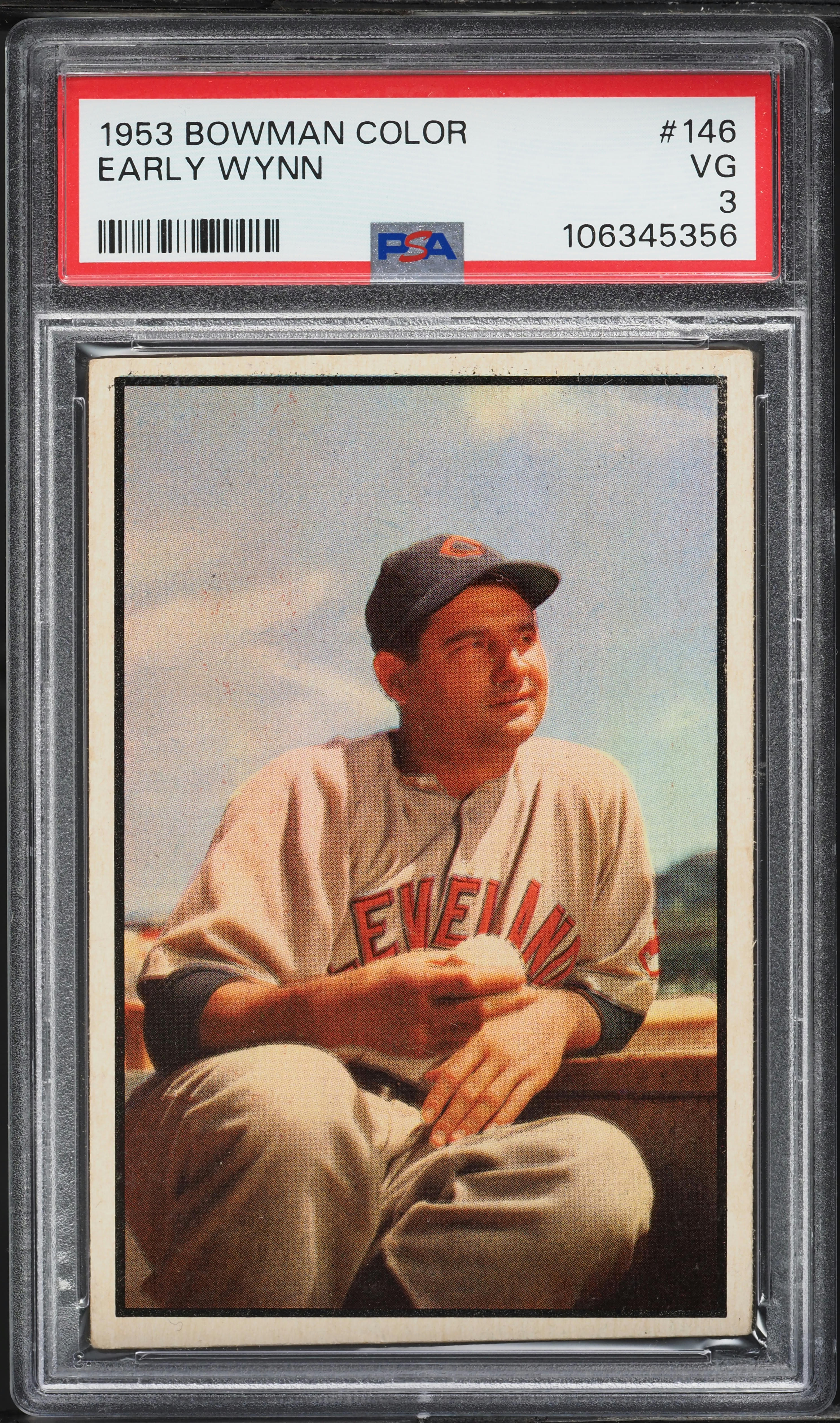 1953 Bowman Color Early Wynn #146 PSA 3 VG