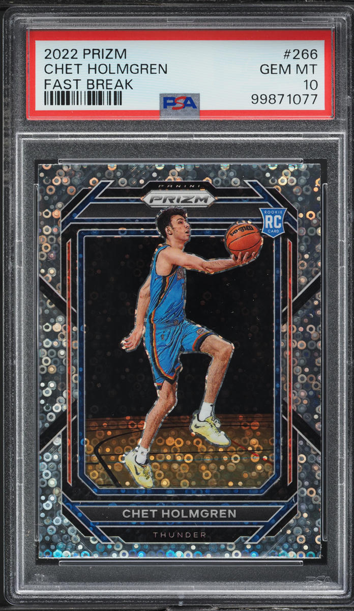 2022 Panini Prizm Fast Break Chet Holmgren ROOKIE #266 PSA 10 GEM MINT