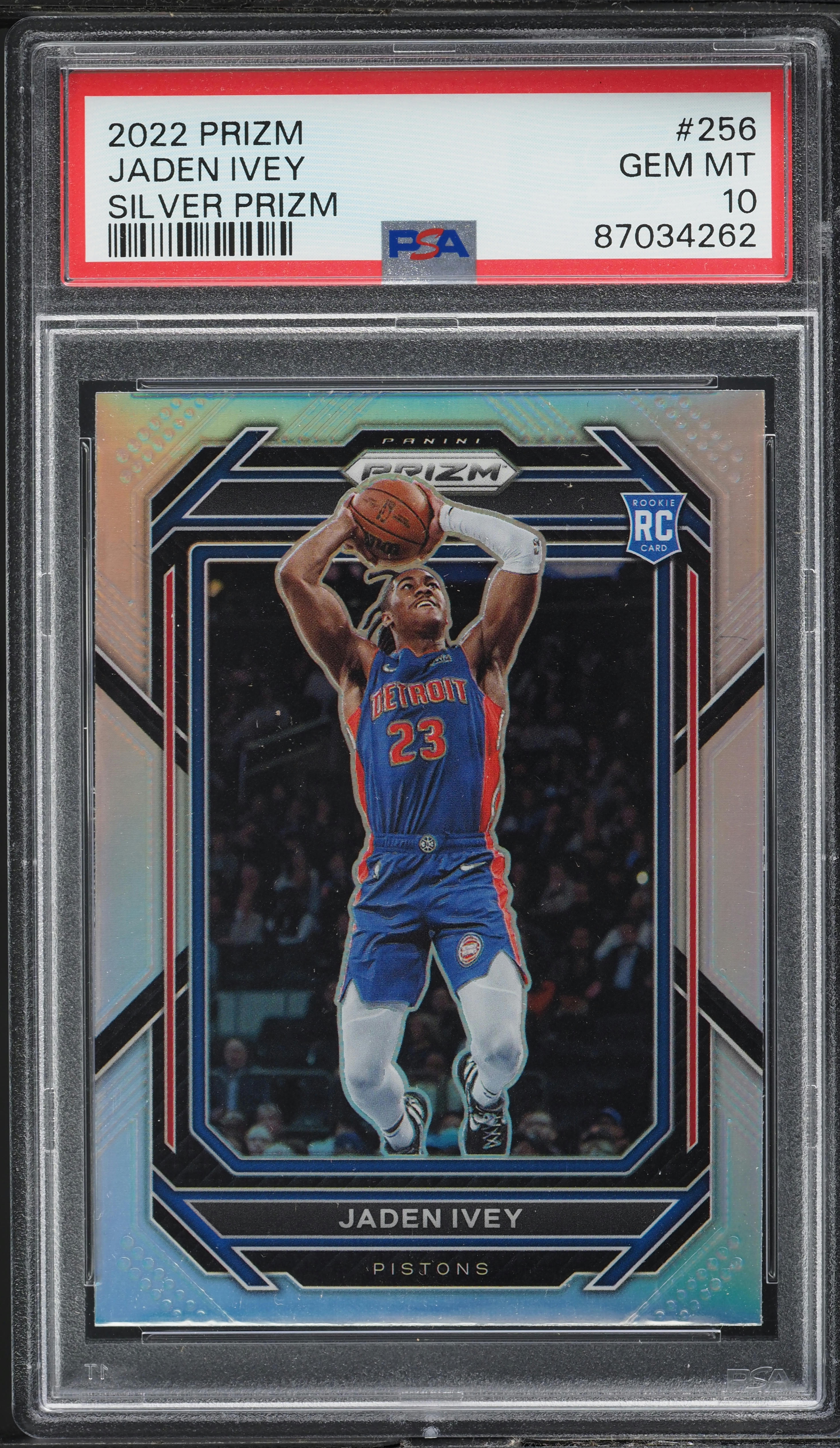 2022 Panini Prizm Silver Jaden Ivey ROOKIE #256 PSA 10 GEM MINT
