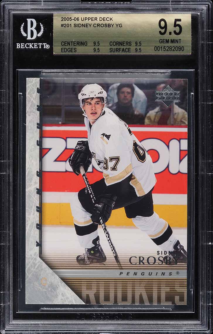 2005 Upper Deck Young Guns Sidney Crosby ROOKIE #201 BGS 9.5 GEM MINT