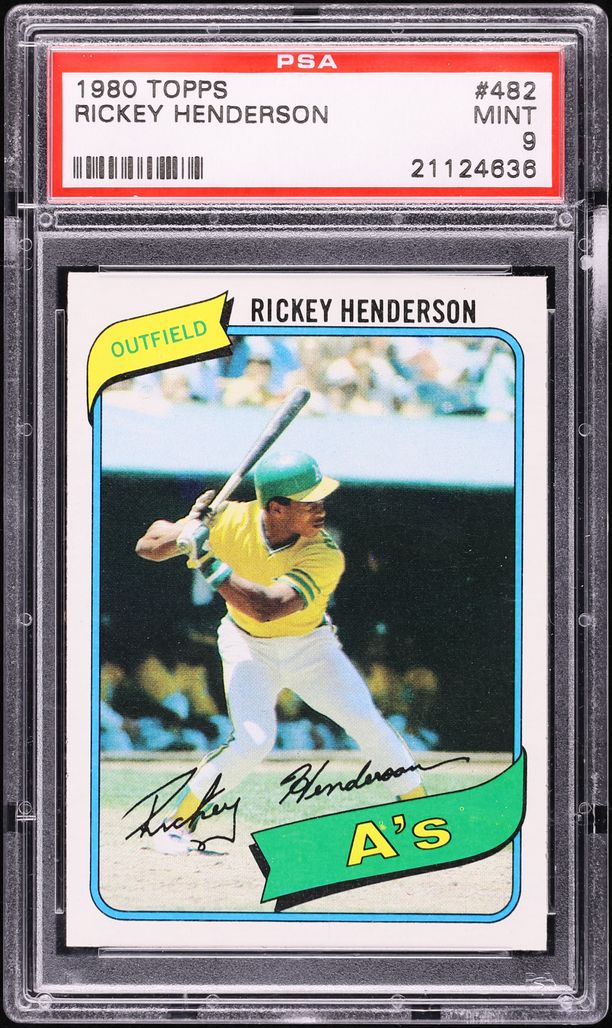 1980 Topps Rickey Henderson ROOKIE #482 PSA 9 MINT