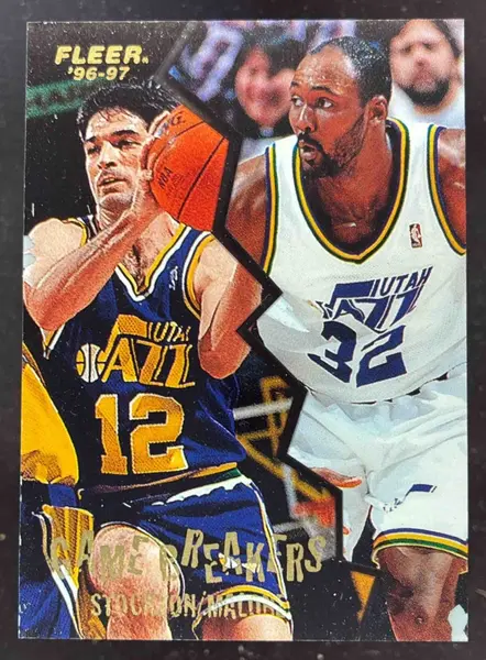 1996-97 Fleer Game Breakers #15 Karl Malone John Stockton