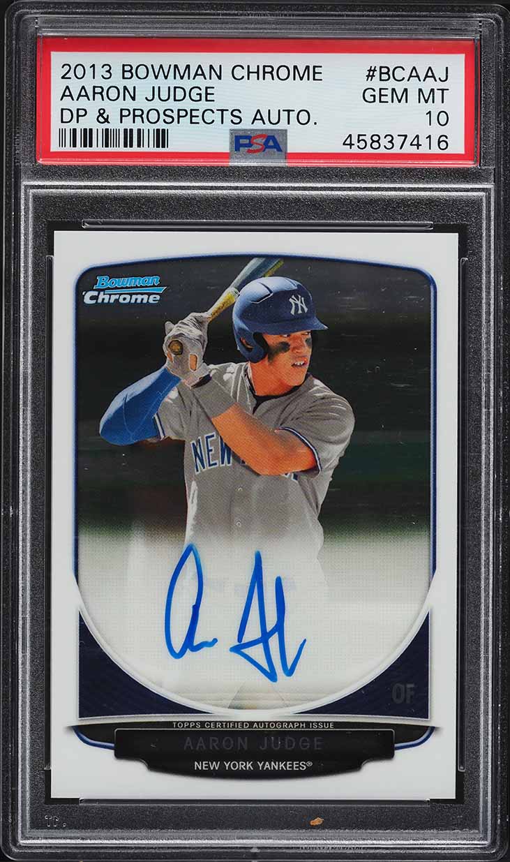 2013 Bowman Chrome Draft Picks Aaron Judge ROOKIE AUTO #BCA-AJ PSA 10 GEM MINT
