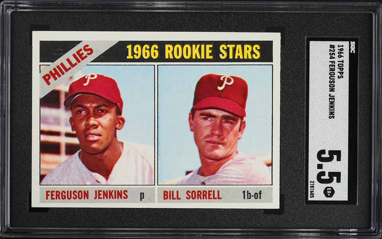 1966 Topps Fergie Jenkins ROOKIE #254 SGC 5.5 EX+