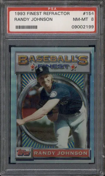 1993 Finest Refractor #154 Randy Johnson PSA 8