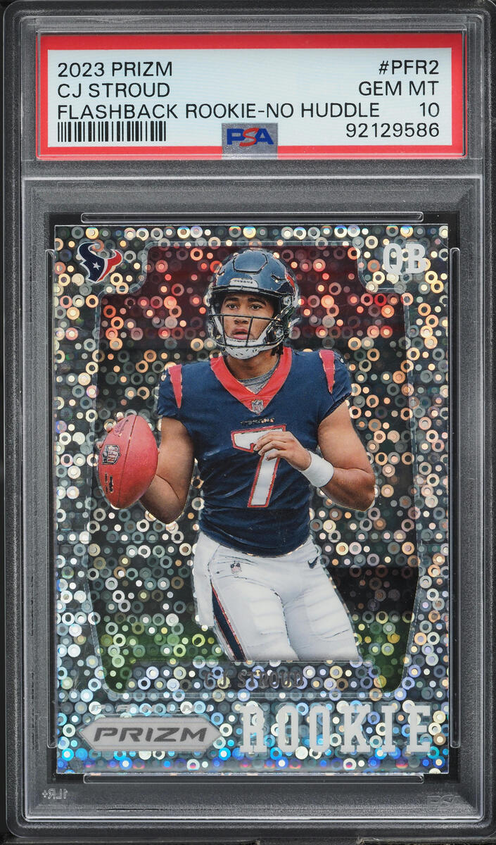 2023 Panini Prizm Flashback No Huddle C.J. Stroud ROOKIE #PFR-2 PSA 10 GEM MINT