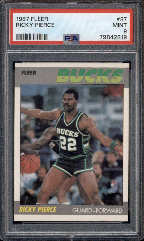 1987 Fleer #87 Ricky Pierce PSA 9