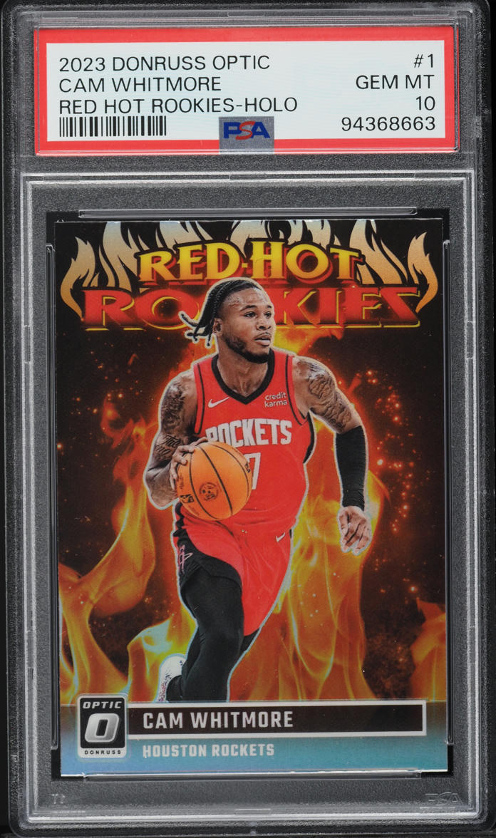 2023 Donruss Optic Red Hot Holo Cam Whitmore ROOKIE #1 PSA 10 GEM MINT