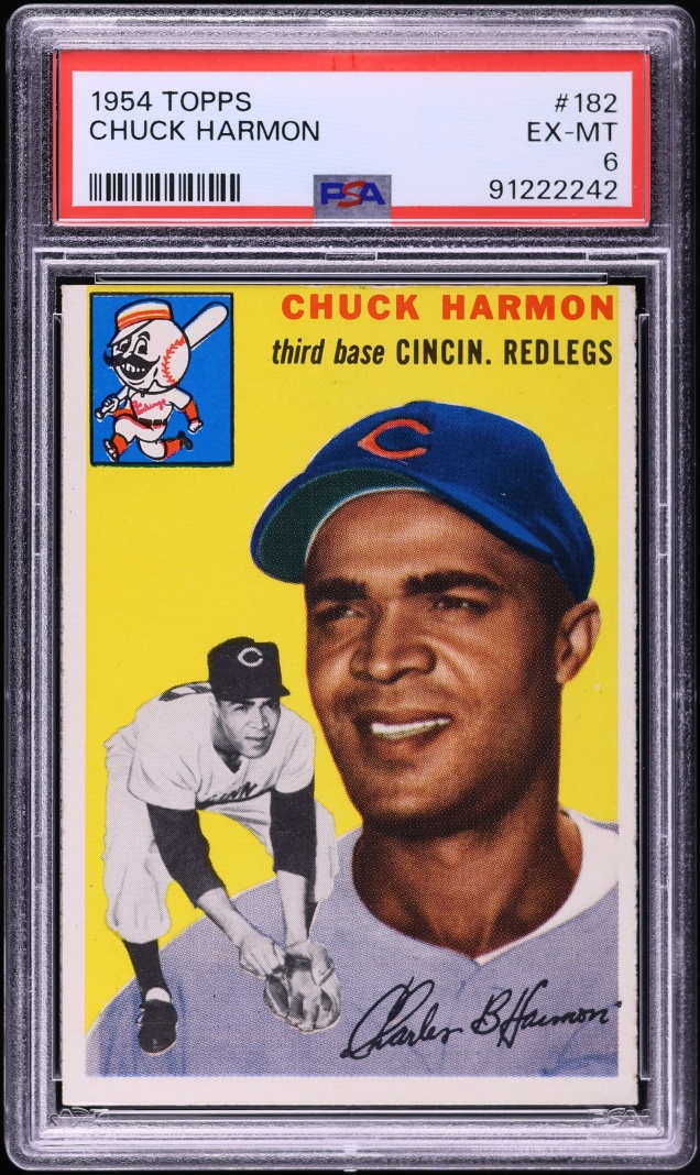 1954 Topps Chuck Harmon #182 PSA 6 EXMT