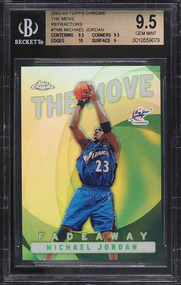 2002 Topps Chrome The Move Refractor Michael Jordan #TM6 BGS 9.5 GEM MINT