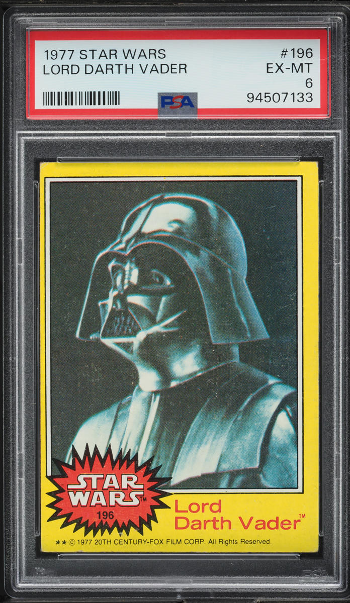 1977 Topps Star Wars Lord Darth Vader #196 PSA 6 EXMT