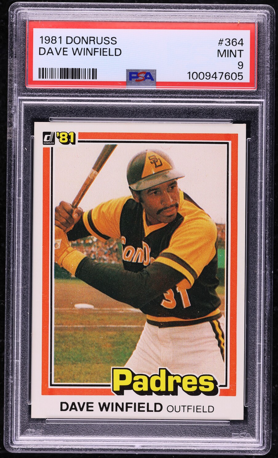 1981 Donruss Dave Winfield #364 PSA 9 MINT