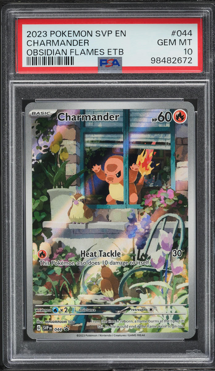 2023 Pokemon SV Black Star Promo Obsidian Flames ETB Charmander #44 PSA 10 GEM